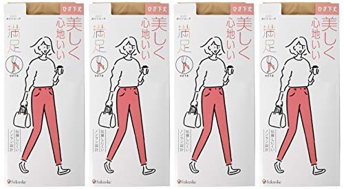 [フクスケ] 【満足】ノンラン ひざ下 ショート ストッキング 4足組 レディース クリアヌード 22(22-25cm)