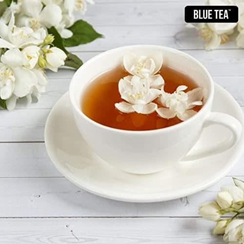 BLUE TEA - Jasmine Tea - 30gm - 30 Cups | FOR SLIMMING BODY & STRESS RELIEF | Non-Bitter - Farm Fresh - Caffeine Free - Herbal Tea - Flower Based | Reusable Pet Jar