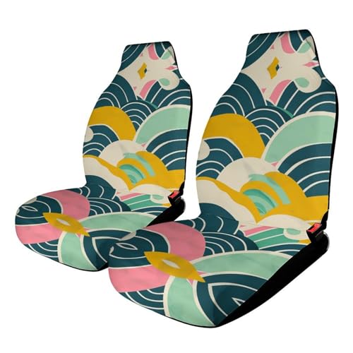 Lot de 2 protections de siège auto vintage élastiques pour préserver vos fauteuils des taches