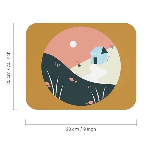 Image of Premium Non-Slip Mouse Pad | Smooth Surface for Optical & Laser Mice | Anti-Skid Rubber Base | Office, Home & Gaming | Scenic Day Print