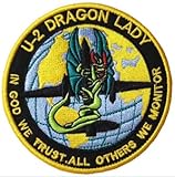 zomeby U-2 Dragon Lady AC-130H Spectre Gunship Embroidery Patch Military Patches Tactical Emblem Applique Embroidered Patch Badges Applique for Jeans Jackets Hats Jackets Vests (color3)