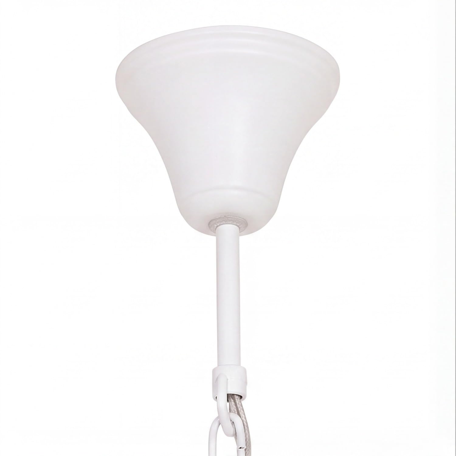 Licht-Erlebnisse Kronleuchter Metall Pendellampe Weiß 5-flammig E14 Rustikal opulent Esstisch Lampe Wohnzimmer Pendelleuchte