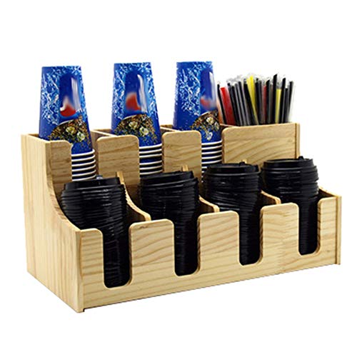 Porte-gobelet à café multi-compartiments pour cafétéria et bar à collations - 2