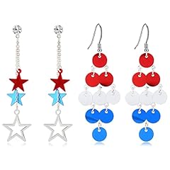 2 Pairs:Star Round Earrings