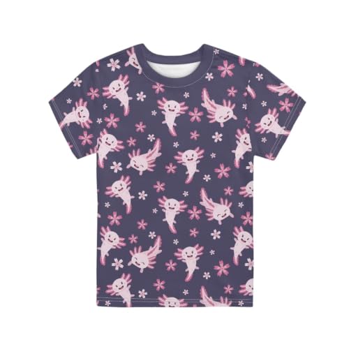 Image of Novelty 3D Graphic T Shirts for Kids Crew Neck Funny Animal Print Short Sleeve Girls Tshirts 3-16 Years