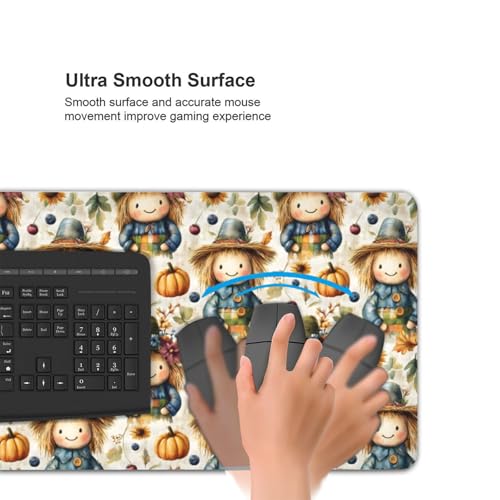 Grand tapis de souris de jeu antidérapant résout le manque d'espace pour clavier PC et souris de bureau - 4