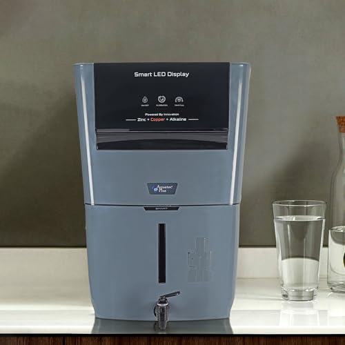 Image of Aquatec Plus Smart - 12 L RO+UV+UF+TDS Control + Alkaline + Copper + Zinc Water Purifier (Grey) works up to 3000 TDS