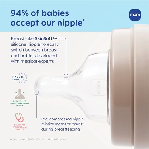 image for MAM Baby Bottle Nipples Extra Fast Flow Size X, for 6+ Month Babies, S
