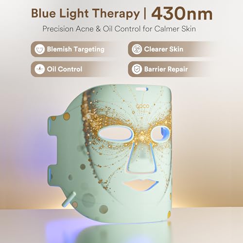 4 Color LED Face Mask Light Therapy, Red Light Therapy for Face, FDA Cleared with 324 Medical Grade Chips, 3 Modes for Anti Wrinkle & Acne, At-Home Skin Tightening Device, Luxury Beauty Gift - Image 7