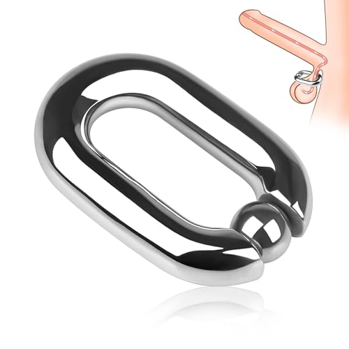 Sex Factory Stainless Steel Cock Ring,Penis Ring Penis Toys Cock Ball Stretcher Weights Cockring for Erection Enhancing Long Lasting Stronger Pleasure Ring Men Sex Toys (2.87in)