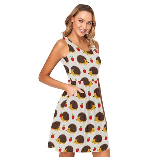 Vestido de verano beige holgado que soluciona el calor