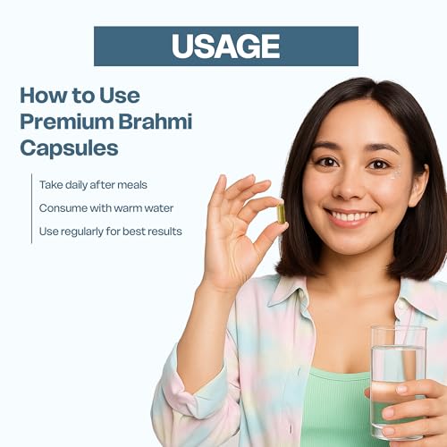 Image of Life Aveda Brahmi Health Supplement, 100% Natural, Brain & Nervous System Booster - 60 Veg Capsules (Pack of 1)