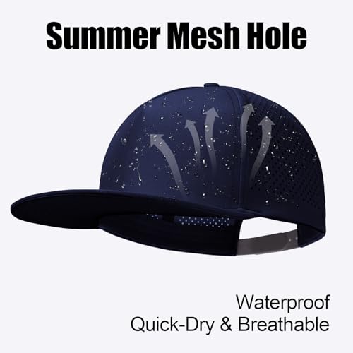 Image of M /L /XL /XXL Oversize Flat Bill Baseball Cap for Men Women Quick Dry Snapback Hats Summer Mesh 5 Panel Cap