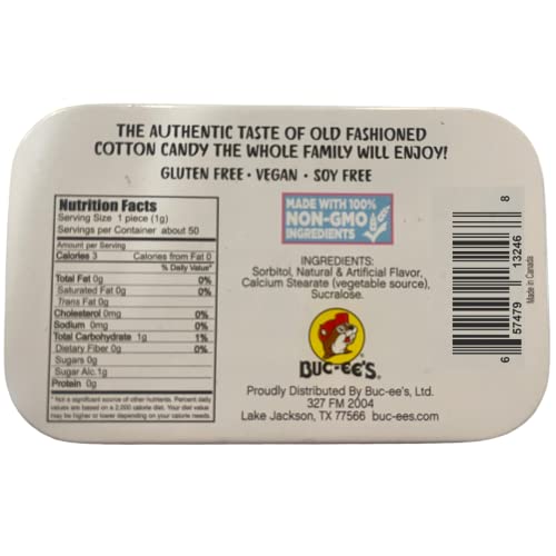 Bucees Buc-Ee'S Sugar Free Cotton Candy Flavored Breath Mints, Gluten Free thumb #2