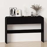 console entree laque Console Milton & Oldbrook Table Console 110 cm Camden Noir
