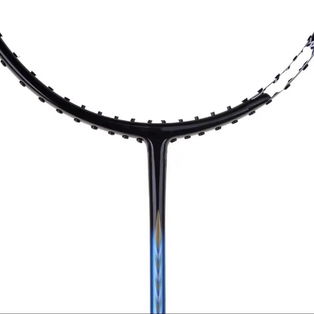 Badminton Set Racchette da Badminton in Fibra di Carbonio Completa, Racchetta Offensiva con Corda