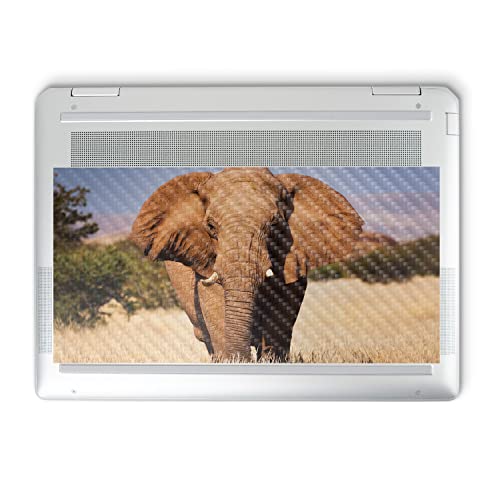 Image of MightySkins Carbon Fiber Skin Compatible with HP Spectre x360 14 inch (2022) Full Wrap Kit - Elephant | Protective, Durable Textured Carbon Fiber Finish | Easy to Apply | Made in The USA