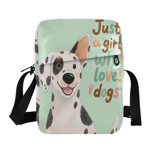 Just A Girl Who Loves Dogs mens messenger bag crossbody Small Crossbody Bags For Women Casual Purse Adjustable Strap for work Travel