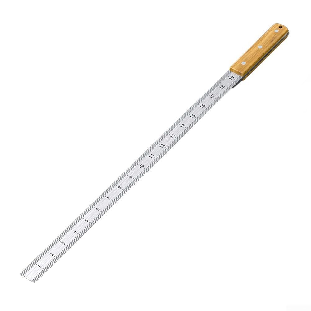 Righello di misurazione in acciaio al manganese spesso 5 mm, con manico antiscivolo, progettato per una maggiore precisione e una manipolazione stabile (B)
