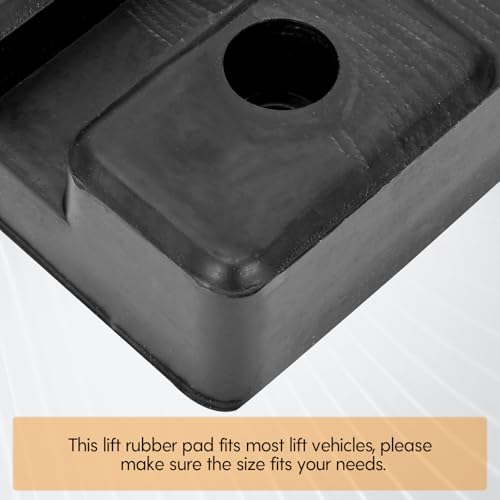 petour 4pcs Car Heavy Duty Rubber Arm Pads,Hoist Pads Car Lift Pads Accessories,Square Lift Universal Tray Rubber Arm Pads Car Hoist Lift Pads for Auto Truck Hoist by petour - Used condition - Image 4