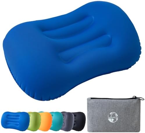 Oreiller Camping et Coussin Gonflable Ultra-Compact Léger Gonflab...