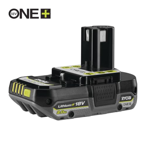 RYOBI 18 V ONE + akumulatorowa podkaszarka do trawy RY18LT23A-120P, szerokość cięcia 23 cm z nożem z tworzywa sztucznego, w zestawie 1 x 18 V 2,0 Ah akumulator litowy i ładowarka