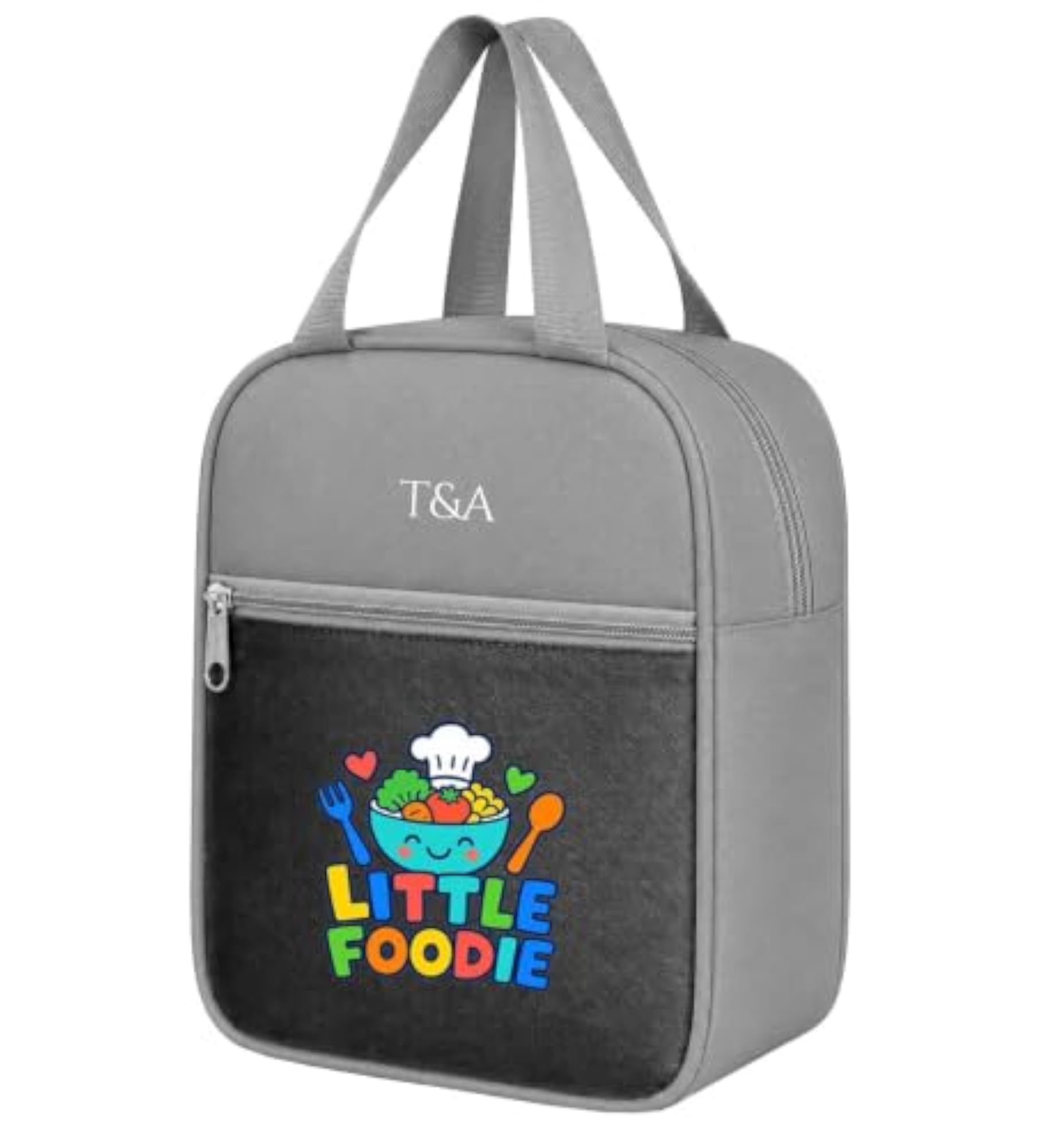 Convenient Reusable Lunch Bag with Zipper and Storage Pocket