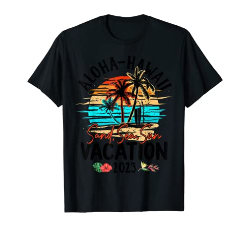 Aloha Hawaii Hawaii Hawaii Vacation 2023 Groupe familial assorti T-Shirt