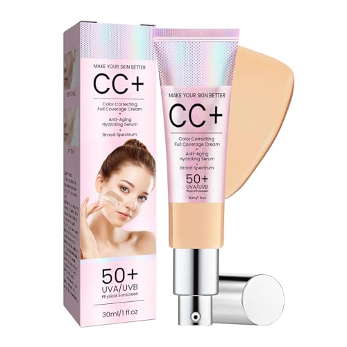 CC Cream,CC+ Cream Foundation Natural Concealer, Anti-Aging Color Correcting Full Coverage Foundation, Moisturizing Moisturized Skin Foundations, Make Your Skin But Better (Medium)