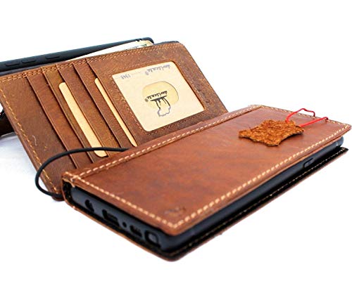 Genuine Leather Case For Samsung Galaxy Note 9 Book Tan Wallet Luxury Cover S Handmade Retro Id Cards Slots Soft Holder Daviscase Rubber #TOP7