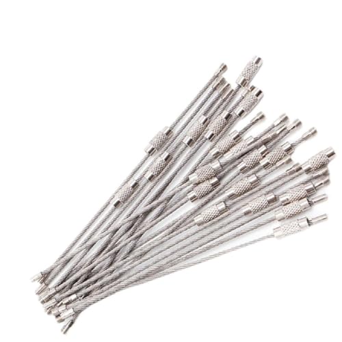 Oxxggkao Lot de vis de randonnée en acier inoxydable pour chaîne, câble métallique, chaînes de câble, bracelet pour femme