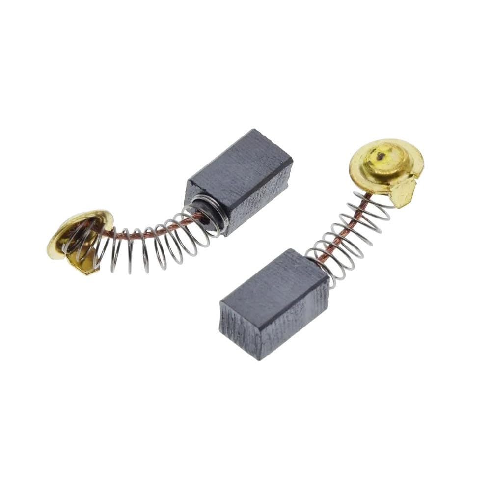 2x Trade-Shop Motor Carbon Brushes 6.5 x 7.5 x 12/14 mm Compatible with Einhell TC-SM 2131, TH-SM 2131, BT-SM 2131 Pull Cap Mitre Saw
