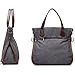 Women's Canvas Tote Bag Top Handle Bags Crossbody Messenger Bag Shoulder Handbag (Gray)