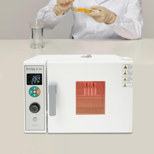 110V Lab Oven, 800W Digital Forced Air Convection Drying Oven with Programmable Microcomputer Control and Adjustable Temperature for Industrial, Schools, Research Institutes