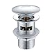 Produktbild Lonheo Universal Ablaufgarnitur POP UP Ventil für Waschtisch/Waschbecken Messing Chrom Ablaufventil mit Überlauf