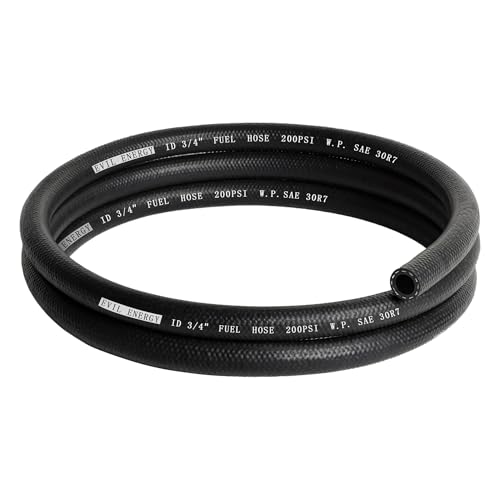 EVIL ENERGY 3/4 Fuel Hose Line Push Lock NBR Rubber SAE 30R7 5FT 200PSI