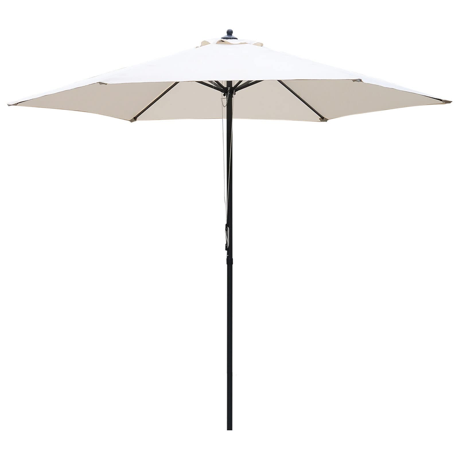 WDSOPK Parasol Outdoor Table 6 Ribs Off-White 2.8m Patio Umbrella