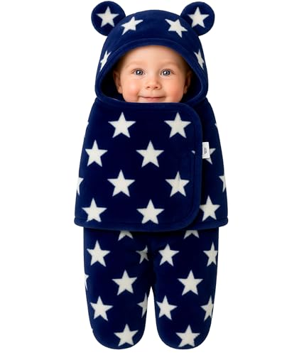 Image of BRANDONN Baby Blanket Newborn Gift Pack of Swaddle Wrapper, 0-9 Months, Length 68 cm x Width 68 cm