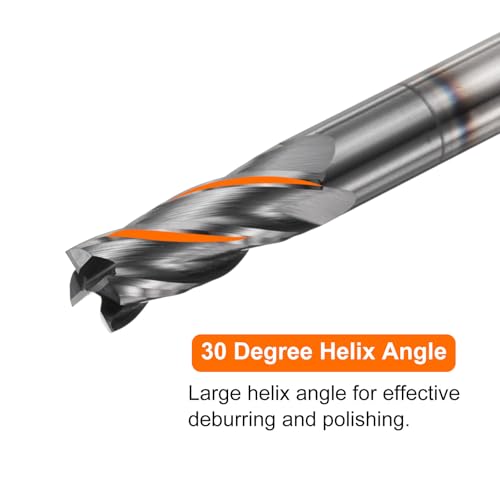 Image of HARFINGTON Carbide Square Nose End Mill Bit 17 /64 inch Cut Dia 4 Flutes TiAlN Coated Milling Cutter for Hardened Steel Metal (17 /64 inch Shank 3 /4 inch Cut Length 2-1 /2 inch Long 30 Degree HRC53-55)