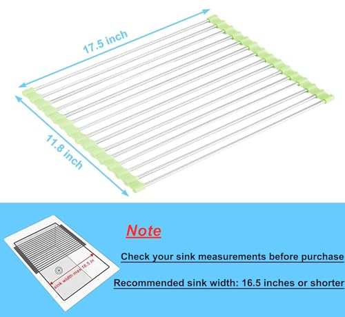 image for Seropy Roll Up Dish Drying Rack Over The Sink Drying Rack for Kitchen 