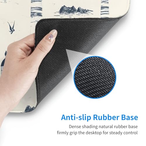 Tapis de bureau pour clavier PC style ancre marine rétro - 4