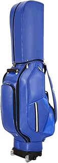 BBZY Easy to Carry Retractable Golf Club Cart Bag with Wheels and Shoulder Strap Waterproof Golf Bag Stand for Men and Women