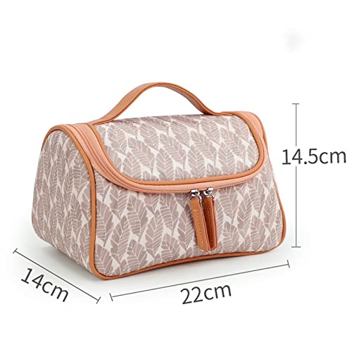 Mxjcc Makeup Bag Pu Leather Toiletry Bag Portable Cosmetic Pouch Water-Resist Travel Organizer For Women,Travel Cosmetic Bag Waterproof (Color : Pink) #TOP1