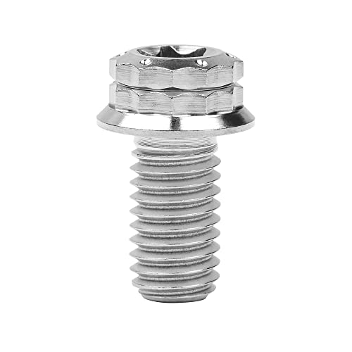 Image of Titanium Flange 12 Point Head M8 x15 20 25 30 35 40 45 50 55 60 65mm Screw Bolt Pack of 4 (M8x15mm, Normal Titanium)