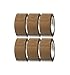 Produktbild Klebeband braun- Packband - Paketband - Paketklebeband - Leise abrollend -6 Rollen | 60 m x 48 mm - BRAUN
