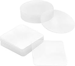 40 x Extra Strong Double Sided Adhesive Pads, Includes 20 Round Double-Sided Adhesive Pads, 20 Square Nano Transparent Adhesive Tape for Home Office Decoration