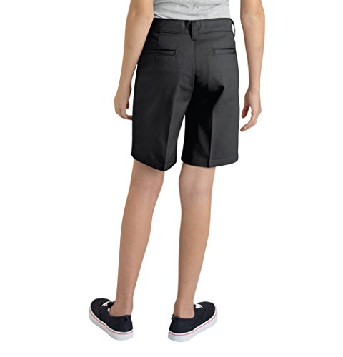 Dickies Girl Big Girls' Flex Waist Slim Fit Flat Front Short, Black, 14 #TOP1