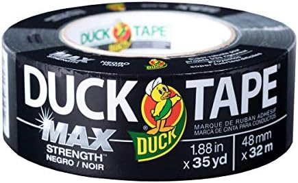 Duck Brand Max Strength Duct Tape, Black, 1-Roll Pack, 1.88 Inch x 35 Yards, 240867