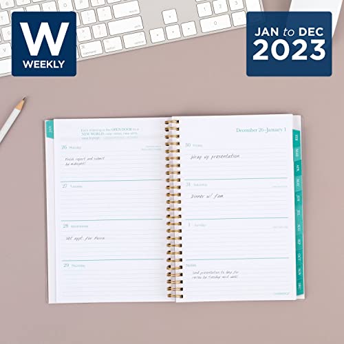 Cambridge 2023 Weekly & Monthly Planner, 5-1/2" X 8-1/2", Small, Customizable, Bali (1640-201) #TOP1