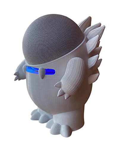 Suporte Splin de Mesa compatível com Echo Dot 4 ou 5 modelo Dino Echosaurus (branco)